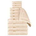 thumbnail image 2 of BNM Egyptian Cotton Luxury 12 Piece Towel Set, Ivory, 2 of 5