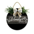thumbnail image 1 of Front Door Porch Decorations Family Forever Door Hanging Sign 12 inch Wooden Wall Sign, Rustic Holiday Wreath Decor for Front Door Porch Home Window Wall Farmhouse Decorations, 1 of 5