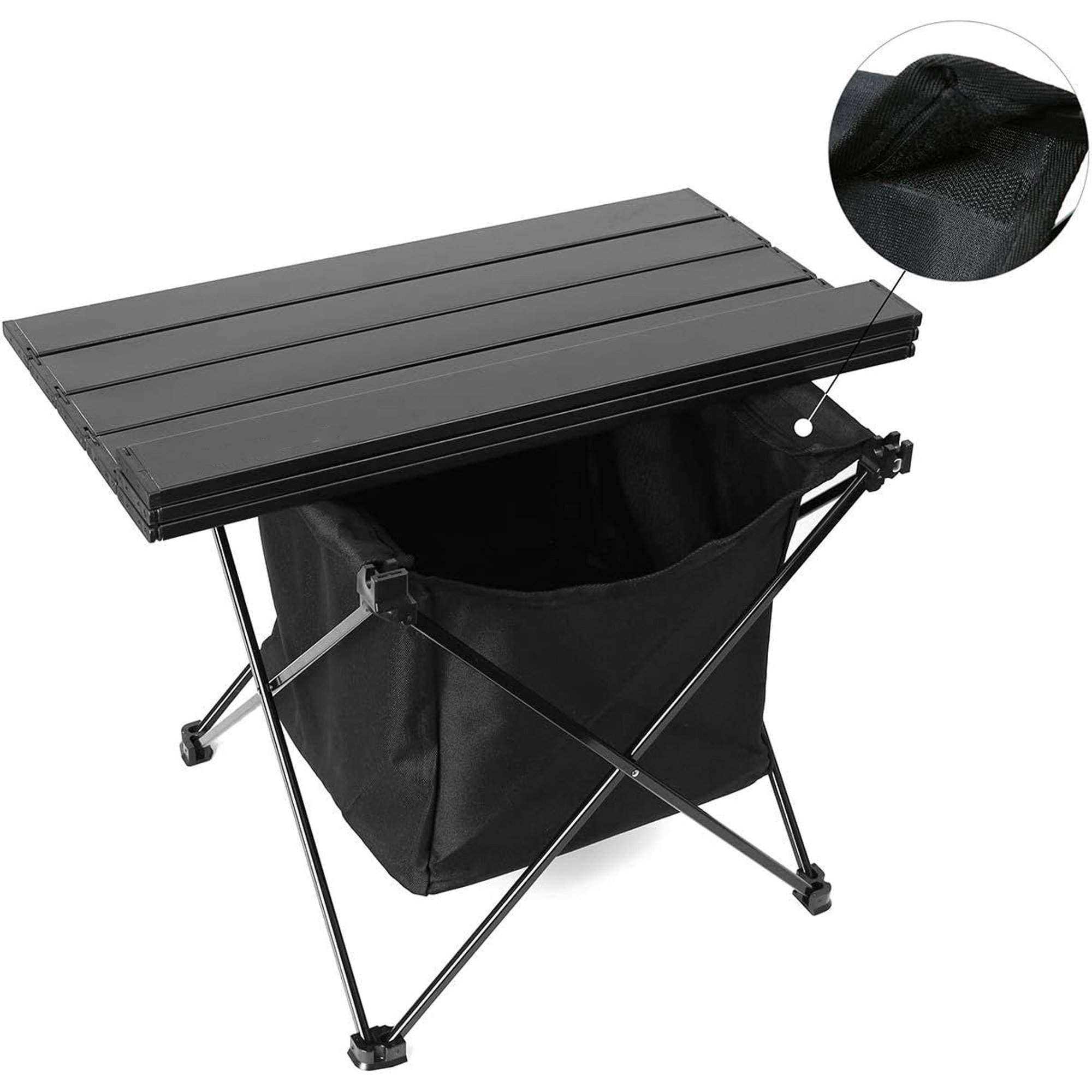 M Size Ultralight Folding Camping Table 3.1 LBS, Aerospace Aluminum Portable Backpacking Table with Upgraded Nylon Hinges, Supports 60 LBS for Hiking Fishing Beach Picnic Indoor Use
