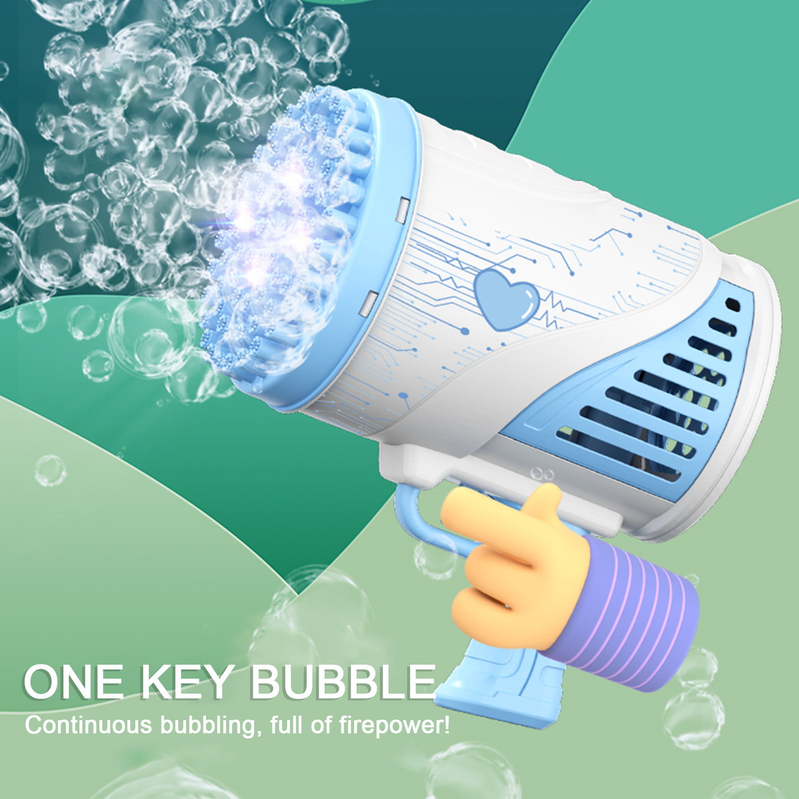Details about   US Automatic Gatling Bubble Gun Toys Electric Bubble Maker For Kids Outdoor Game 