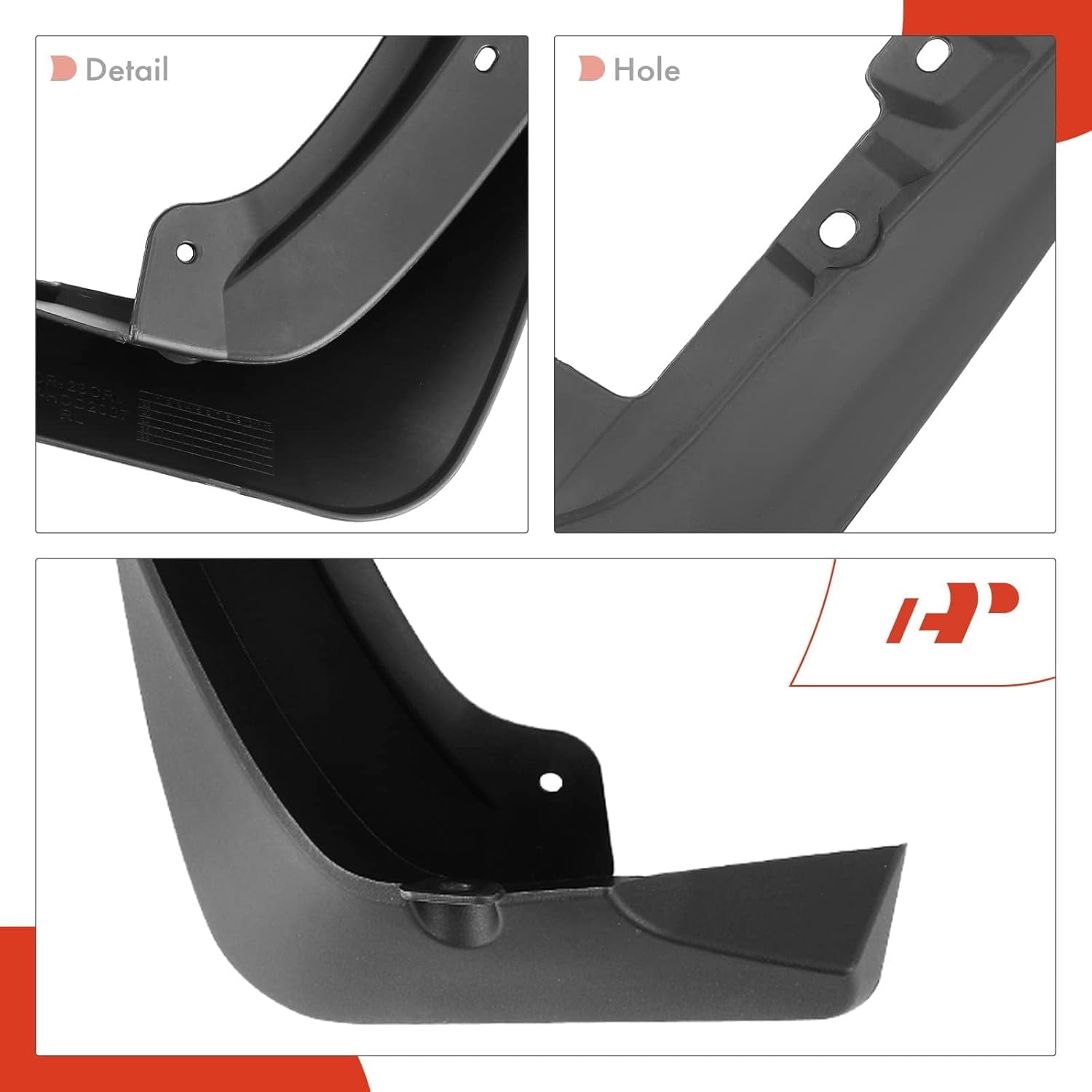 A-Premium Set of 4PCS Mud Flaps Splash Guards Mudguards Mudflaps W/Hardware Accessory Compatible with Honda CR-V CRV, 2023-2024, [EX-L EX Sport Utility], Front and Rear (Driver & Passenger Side)