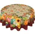 thumbnail image 4 of Nappe Ronde d'Automne, Nappe Ronde d'Automne 60 Pouces, Nappe de Citrouille d'Automne pour l'Action de Grâce, Nappe Ronde d'Automne, 4 of 5