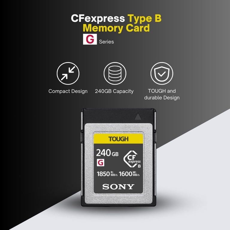 Sony CEB-G240T CFexpress Type B Tough Memory Card - Up To 1600MB/s Write Speed For Photography & 4K Video