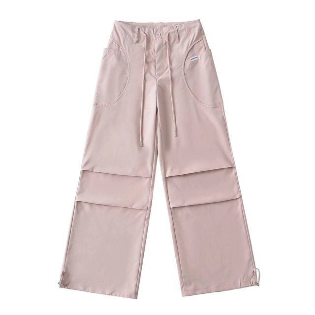 Timegard Cargo Pants for Women Straight Leg Solid Color Lightweight Outdoor Pants with Pockets Fall