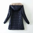 thumbnail image 6 of clear 50% off Usmixi Winter Womens Puffer Coat Long Coat for Women Long Sleeve Casual Solid Soft Cozy Quilted Hooded Jacket Open Front Zipper Lamb Fleece Lined Outerwear with Pocket Up to 65% off, 6 of 6