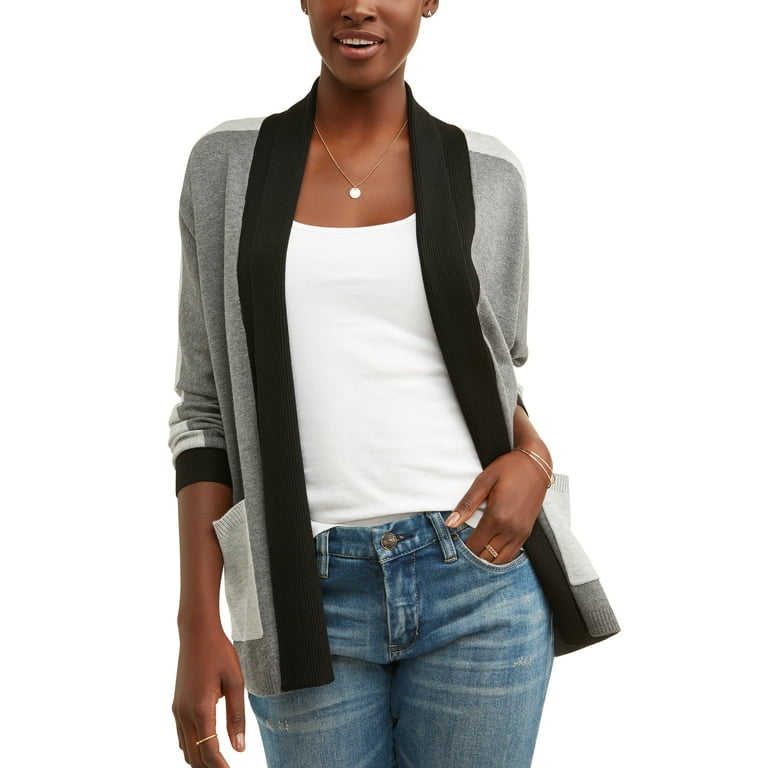 Heart N Crush Women s Colorblock Cardigan Walmart