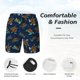 thumbnail image 3 of Balery Sea Turtles Swimming Bañador para hombre, shorts de playa de secado rápido con entrepierna y forro de compresión-Medium, 3 of 6