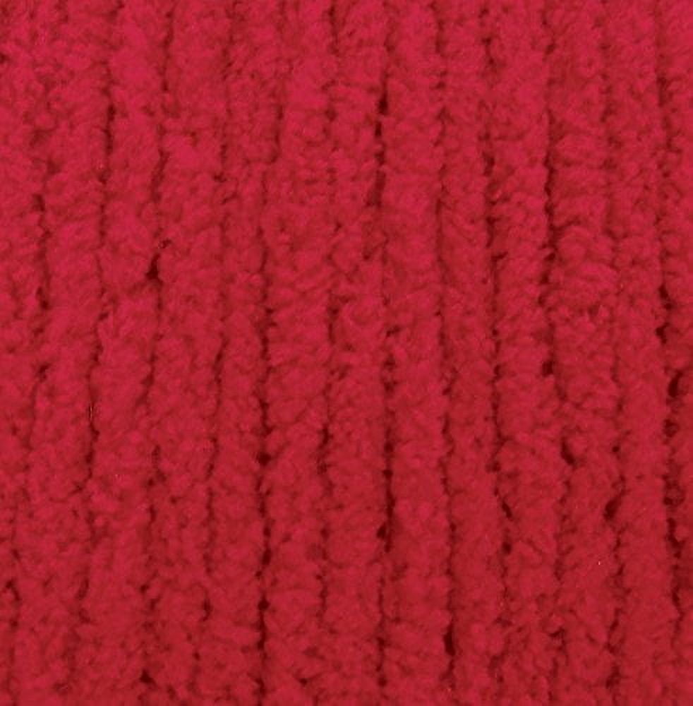 Bernat Blanket Brights 6 Super Bulky Polyester Yarn, Race Car Red 10.5oz/300g, 220 Yards