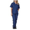 thumbnail image 1 of Uniforme Médical pour Femmes Ensemble Haut+pantalon Infirmière Dentiste 2 Pcs, 1 of 4