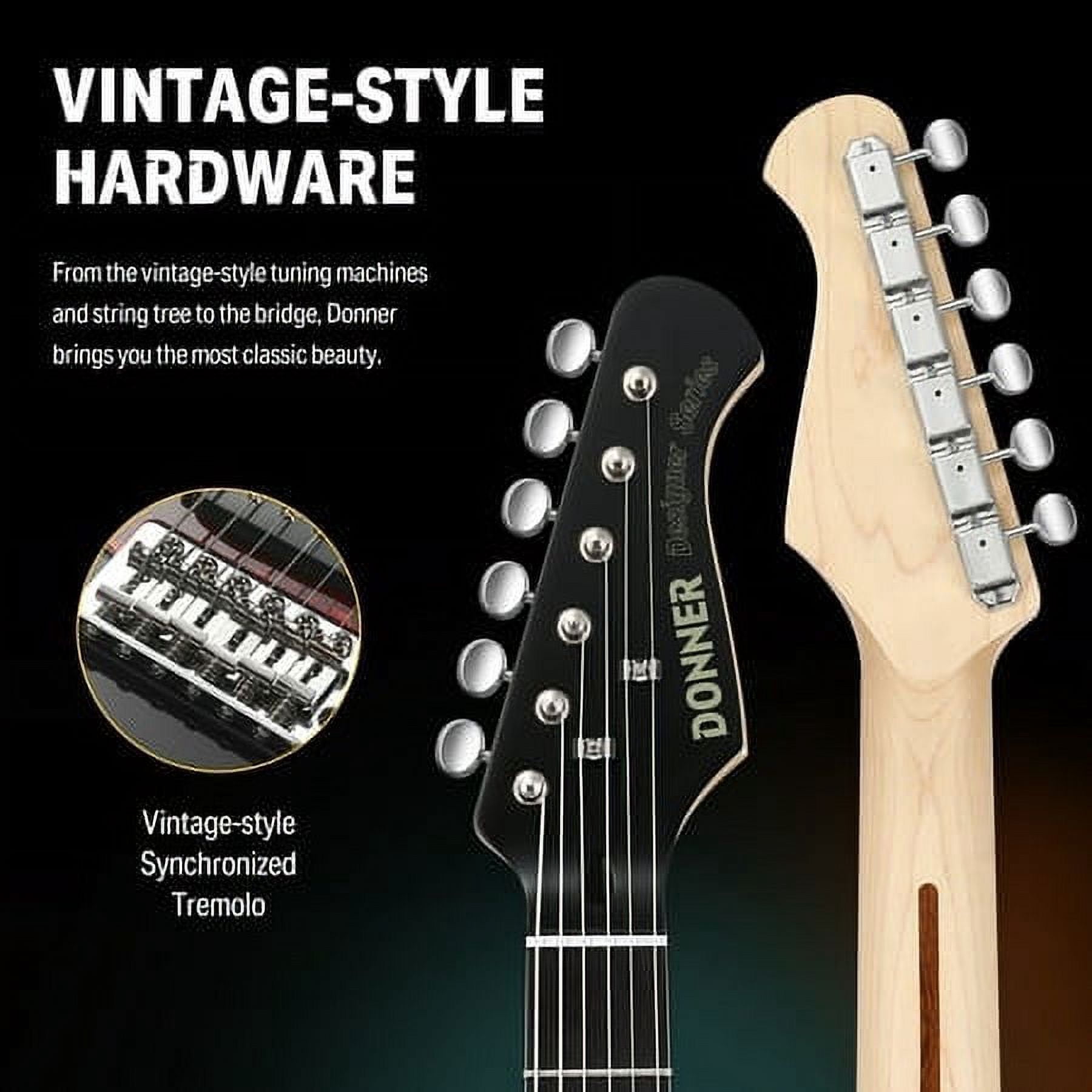 Donner 39 Inch Electric Guitar, ST Electronic Guitar for Beginner Intermediate, Red