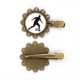 thumbnail image 1 of Football soccer Sports silueta Tocado de pieza de pelo de horquilla de flor de metal vintage, 1 of 3
