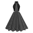 thumbnail image 3 of QUNYINEY Polka Dot Wedding Guest Dresses for Women Summer A Line Sleeveless Formal Long Dresses Slim Fit Prom Elegant Collared Dresses, 3 of 5