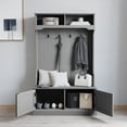 thumbnail image 3 of Merrick Lane Hallway Tree Storage Bench, Engineered Wood, Gray, 86 lb, 3 of 14