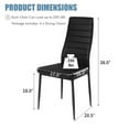 thumbnail image 4 of Costway Dining Chairs Set of 4 Modern Leather Metal Side Chair for Dinning Room Kitchen, 4 of 10