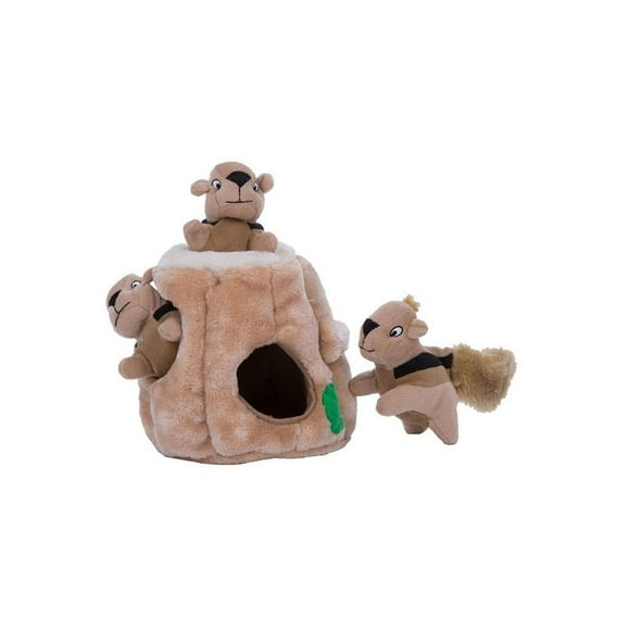 Outward Hound Hide-a-squirrel Dog Toy Medium Brown 6" X 6" X 7"
