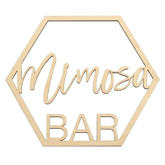 Koyal Wholesale Wood Mimosa Bar Sign, Party Banner, Decorations For Wedding Bridal Shower Ladies Brunch Birthday
