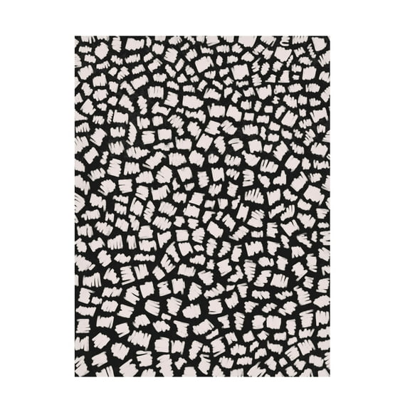 Canvas Wall Art - Treechild 'White Doodle Zigzag' Wall Art for Living Room, Bedroom, or Office D?cor by Trademark Fine Art - 14 x 19 Inches