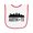 White and Red, variant on Inktastic Austin Texas Skyline Silhouette Tx City Baby Terry Cloth Bib