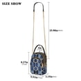 thumbnail image 2 of FORMRS Crossbody Bag for Women Quilted Travel Shoulder Cell Phone Purse with Chain Strap Handbag, Blue Hexagon Pattern, 2 of 7