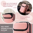 thumbnail image 3 of Euroco Luggage Sets 5 Piece, ABS Hardside Expandable Suitcase Set with TSA Lock Spinner Wheels and 2 Bags,20" Half-opening Carry on Luggage with USB Port for Travel,Light Pink(20"/24"/28"), 3 of 9
