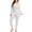 White, variant on Plus Size Thermal Underwear Set Women Long Johns Base Layer Top and Bottom Sets US 14-26