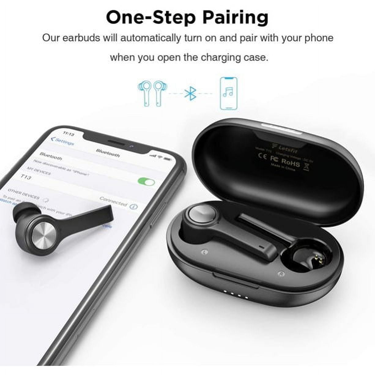 Wireless TWS Earphones for Google Pixel 7/Pro/6a/6/Pro Phones - Earbuds Headphones True Stereo Headset Hands-free Mic Charging Case  Compatible With Pixel 7/Pro/6a/6/Pro Models