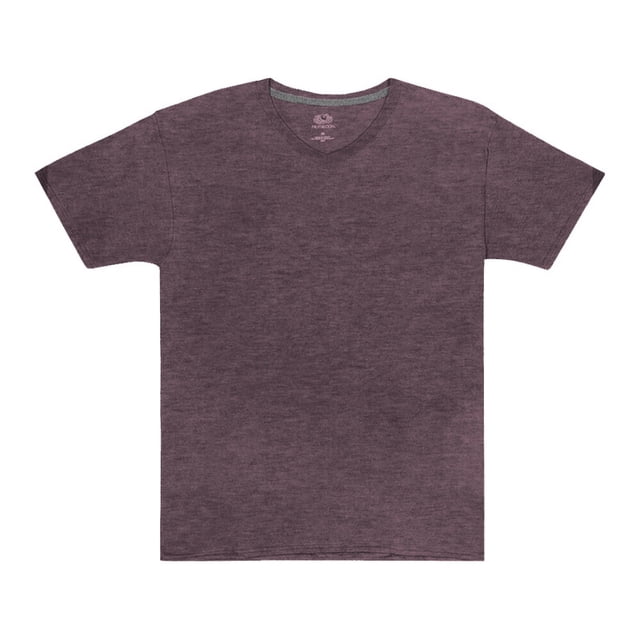 Playera Fruit of the Loom para Hombre, Manga Corta Cuello V, Vino, Talla M