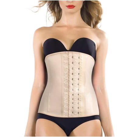 

IWRUHZY Cotton Lining Shiny Rubber Corset Rubber Press Buckle Girdle Rubber Corset
