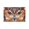 thumbnail image 4 of MKHERT Owl Head in Geometric Triangle Modern Illustration Placemats Table Mats for Dining Room Kitchen Table Decoration 12x18 inch,Set of 6, 4 of 4