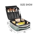 thumbnail image 3 of FORMRS Travel Makeup Bag Large Capacity Train Case Cosmetic Organizer with Adjustable Dividers, Green Deer, 3 of 8
