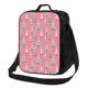 thumbnail image 1 of Disketp Pastel Christmas Trees on Pink Bolsa Térmica Estampada para Almuerzo, Lonchera para Hombres y Mujeres Adultos, 1 of 7