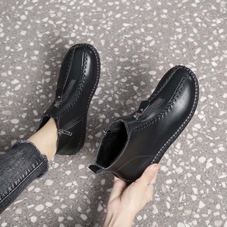 

Homadles Women s Mid Calf Boots Wide- with Zipper Dressy New Boots Black Size 4.5