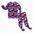 thumbnail image 4 of Futezty Toddler Boys Girls Pajamas Sets Halloween Pattern Kids 2 Piece Pj's Long Sleeve Crew Neck Tops and Pants Clothes Set Night Sleepwear 2T-9T, 4 of 7