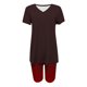 thumbnail image 2 of Blusas para las Mujeres Casual Impreso Cuello en V Manga Corta Blusa Pantalones Cortos, Conjuntos de Ropa para las Mujeres, 2 of 5