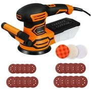 Restored Tacklife PRS03A 450W 5-inch Power Random Orbital Sander Up to 13,000 RPM Adjustable Speeds & Dust Collection System with 20Pcs Sandpapers & Polishing Kit for Woodworking (Refurbished)