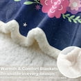 thumbnail image 4 of Galaxy Unicorn Throw Blankets for Couch, Space Unicorn Floral Plush Soft Fleece Throw Purple Pink, Cute Unicorn Sherpa Plush Blanket for Kids Girls Boys (Twin 60"x80"), 4 of 6
