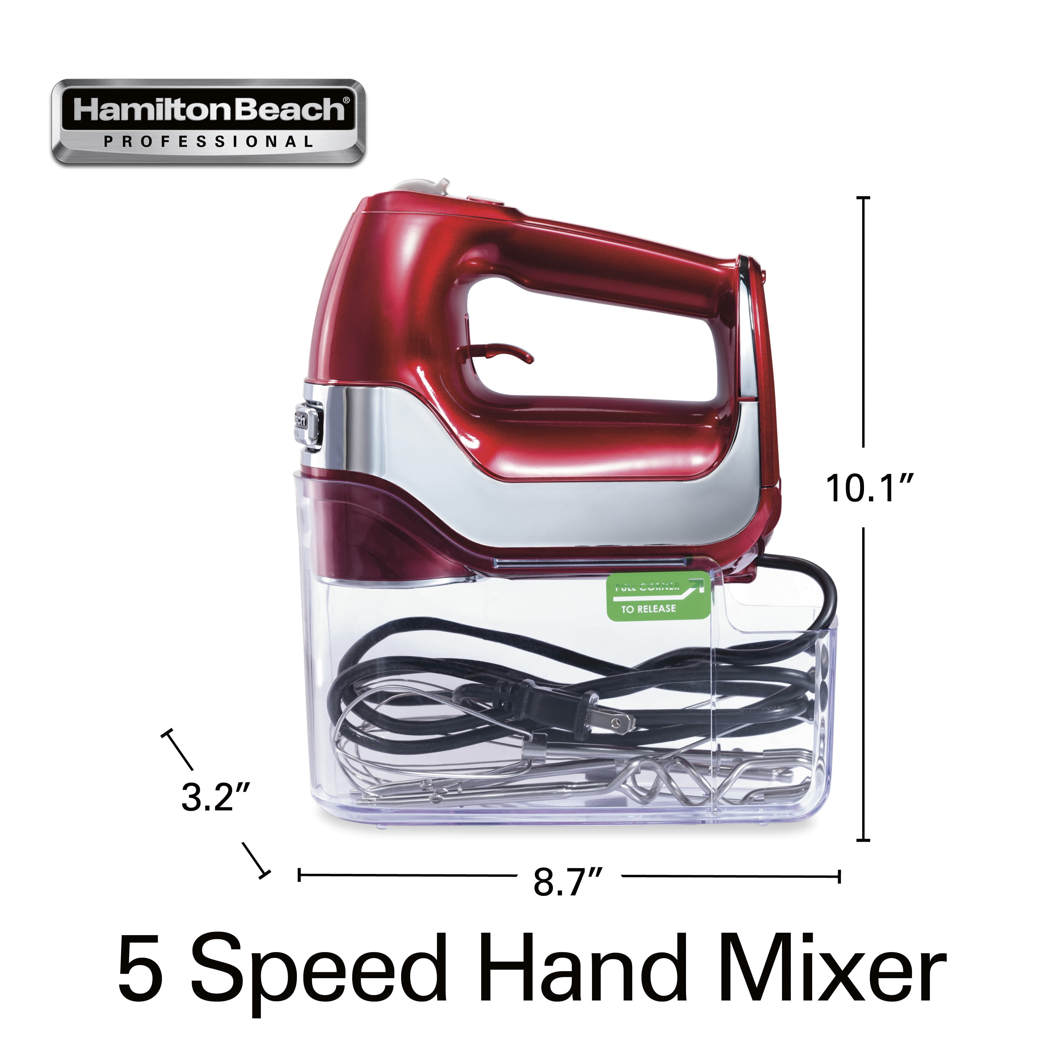 Lumme 5-Speed Hand Mixer 250W Power Advantage in Grey