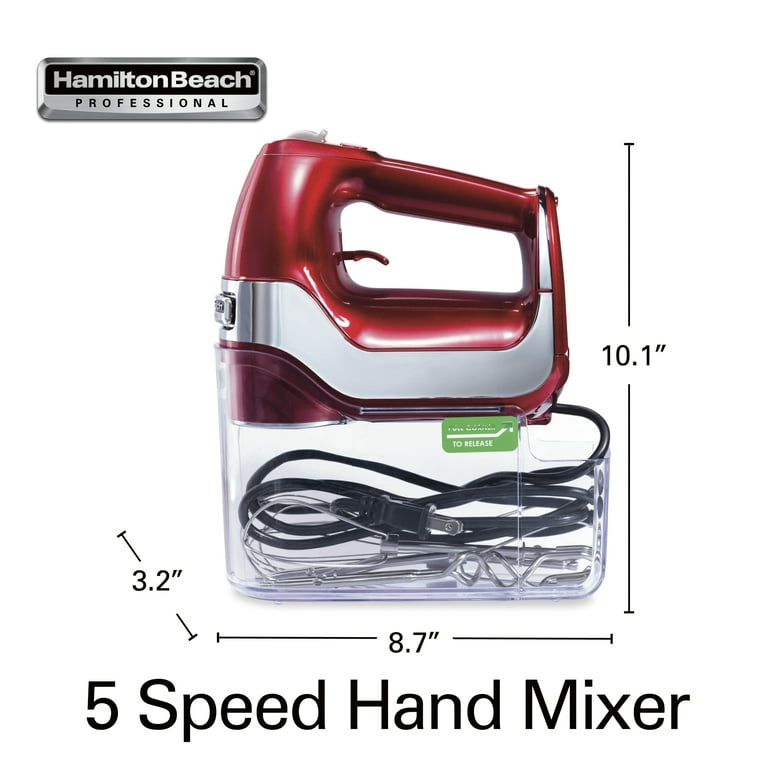 Hamilton Beach 62636 6 Speed Hand Mixer with Easy Clean Beaters White 