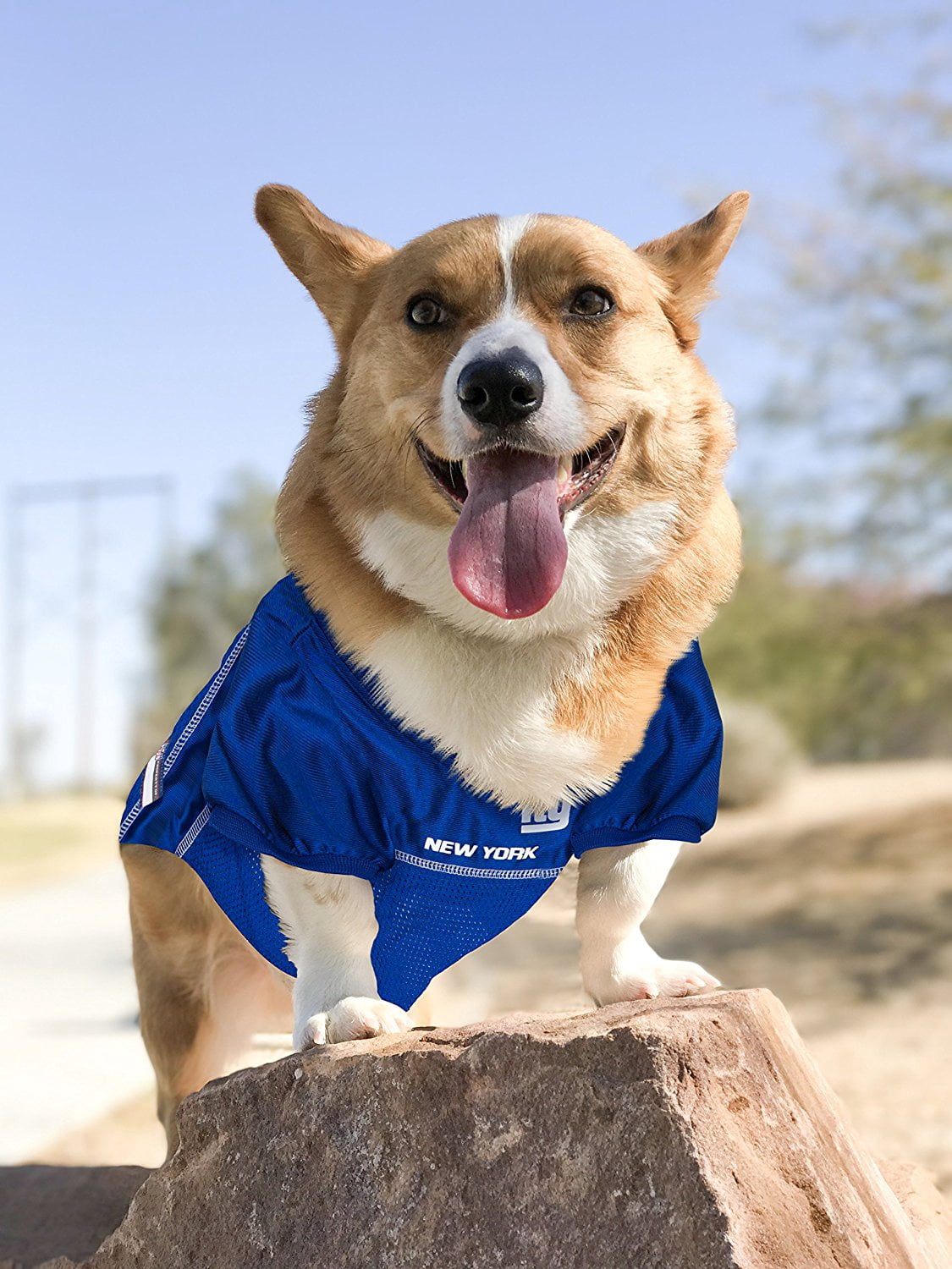 Pets First NFL New York GiantsLicensed Mesh Jersey for Dogs and Cats - Extra Extra large