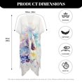 thumbnail image 6 of HELLHERO Floral Dream Horse Long Kimono Swimsuit Cover Up Lightweight Polyester Wear Resistant Bathing Suit Cover Up, 6 of 6