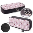 thumbnail image 4 of Lsque Easter Rabbit Printed Big Capacity PU Leather Pencil Case Large Pencil Pouch Stationery Pen Bag Pencil Holder for Teen, 4 of 6
