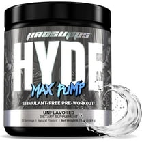 PROSUPPS Hyde Max Pump Pre Workout for Men and Women (Unflavored, 20 Servings)