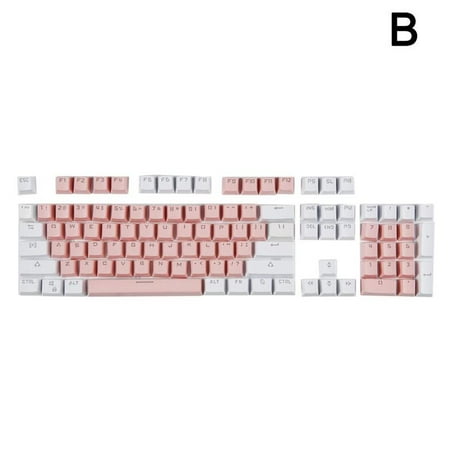 Two-color Injection Molded Keycaps Mechanical Keyboard Universal 104 Keys Abs Two-color Font Light-transmitting Keycaps