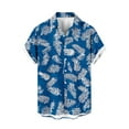 thumbnail image 2 of Njoeus Men's Hawaiian Shirts Casual Button-Down Floral Short Sleeve Tropical Shirt Loose Summer Beach Shirts （Available In Big & Tall Size) 2X 3X 4X Summer Savings Sky Blue, 2 of 3
