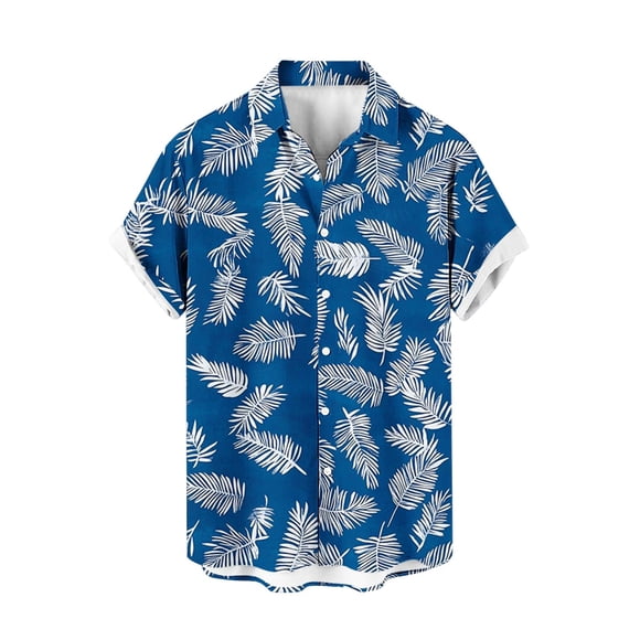 Men's Bowling Shirt Short Sleeve, Vintage Cuban Collar Button Up Shirt for Men, Casual Summer Beach Shirt with Print, Retro Holiday Tops for Vacation Camping