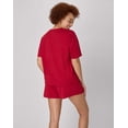 thumbnail image 2 of Hanes Comfywear Women's Pajama Set, Loungewear Top & Sleep Shorts Rosey Red/Rosey Red XS, 2 of 6