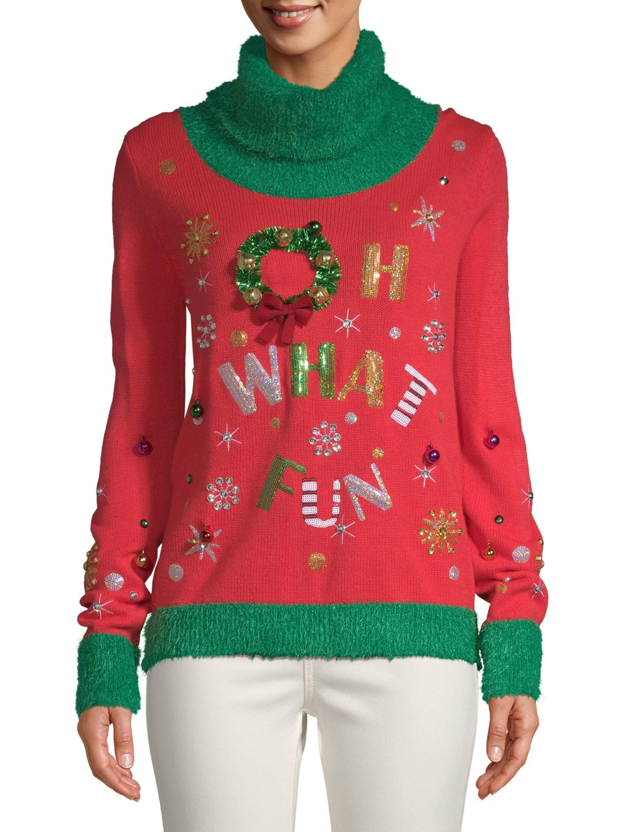 walmart christmas sweaters womens