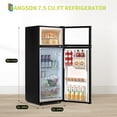 thumbnail image 3 of 7.5 Cu. Ft. Compact Refrigerator | Two Door Mini Fridge with Energy-Efficient & Quiet Operation | for Dorm, Office, Bedroom, Kitchen, Bar Use​ with Adjustable Shelves, 3 of 9