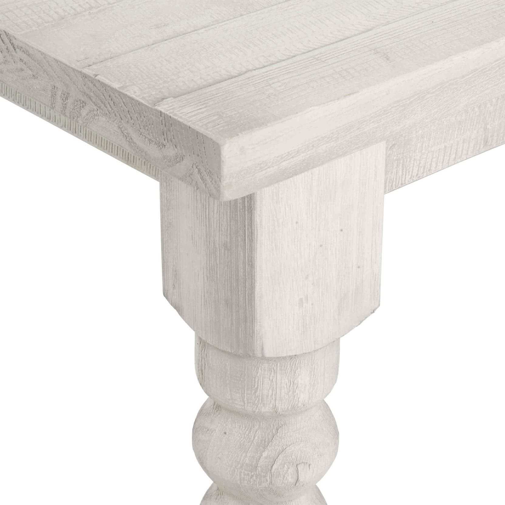 Grain Wood Furniture Valerie Original Solid Wood 63" Dining Table, Off-White