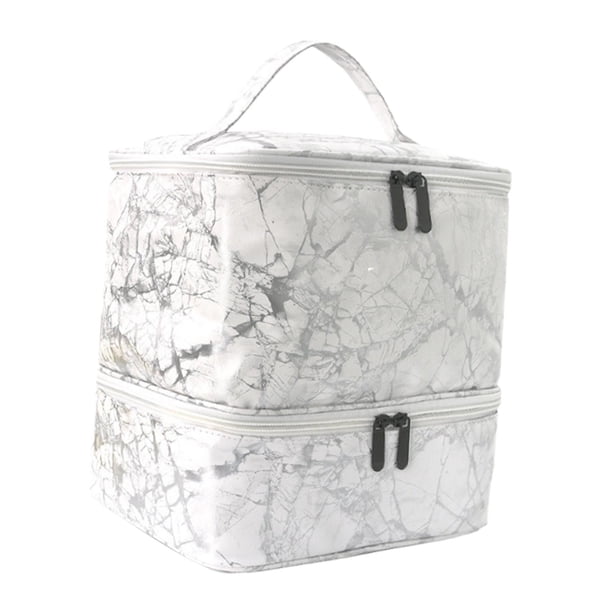 Caja de transporte de esmalte de uñas, bolsa del organizador de esmalte de uñas, contiene 30 botellas, estuche de secador de uñas para suministros de